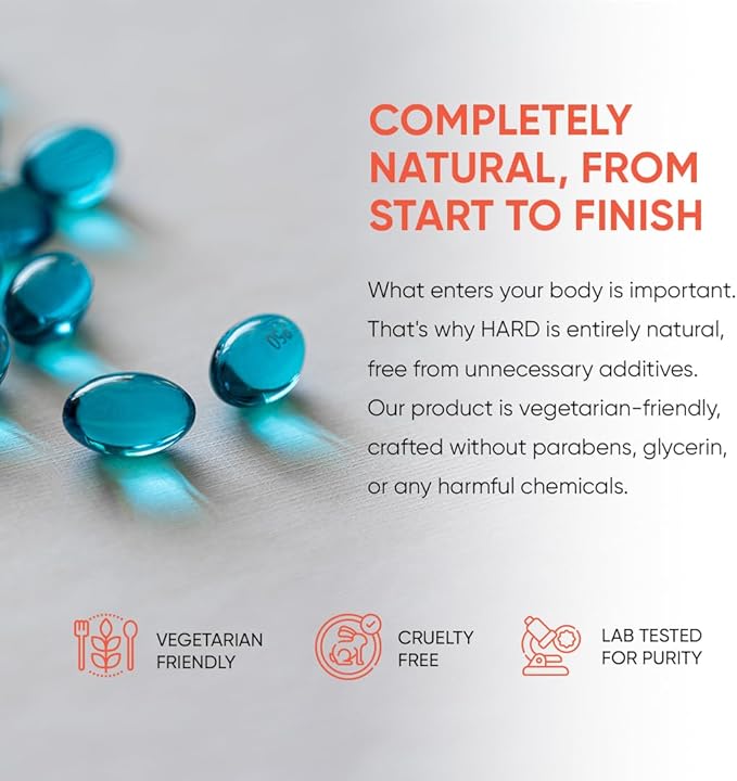 Hard Supplement for Men - Black Maca &amp Ashwagandha Root - Natural Performance Support - Enhances Energy Vitality Hormonal Balance - (120 Capsules/Can)