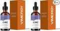 VIMERGY USDA Organic Zinc Supplements for Women &amp Men (7.5mg Liquid Zinc Per Serving) Fast-Absorbing Immune Support Promotes Healthy Bones &amp Skin Vegan (Pack of 2)