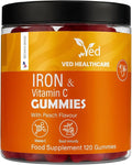 Iron Supplement Gummies 12.5 mg for Women &amp Men - Iron Gummies with Vitamin C - Chewable Prenatal &amp Adult 120 Iron Gummies