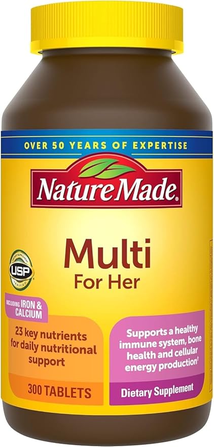 Nature Made Women's Multivitamin Tablets 300 Count for Daily Nutritional Support