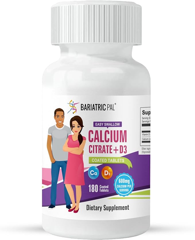 BariatricPal 30-Day Bariatric Vitamin Bundle Multivitamin ONE 1 per Day! Capsule with 18mg Iron Easy Swallow Calcium Citrate (600mg) and D3 Coated Tablets