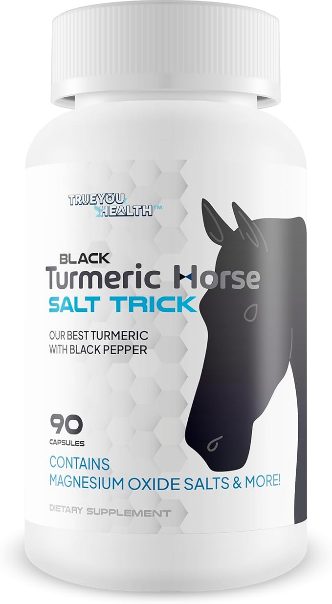 Black Turmeric Horse Salt Trick - Our Best Turmeric with Black Pepper - Ultra High Absorption Natural Formula - Gold Turmeric Curcumin Ginger Supplement - Curcumin Turmiric with Black Pepper