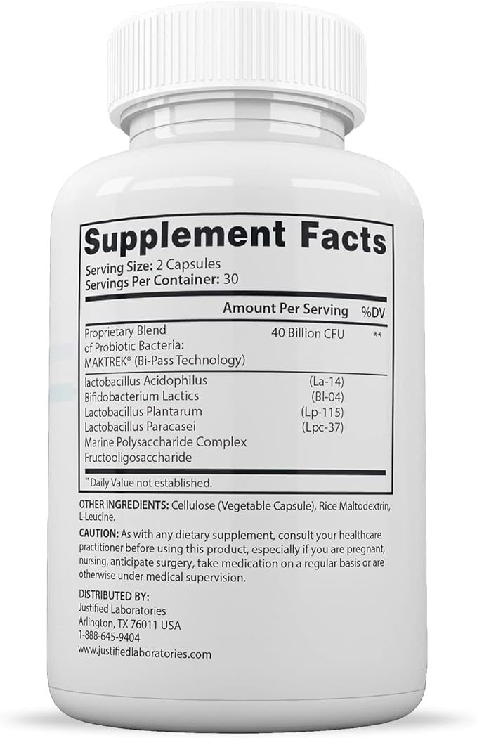 Justified Laboratories (10 Pack) Best Breath Max 40 Billion CFU Probiotic Oral Support 600 Capsules