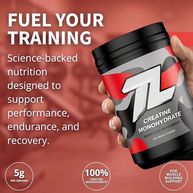 Treigning Lab Creatine Monohydrate Micronized Powder 500g Muscle Building Supplement for Strength Recovery &amp Performance Unflavored 5g per Serving 100 Servings