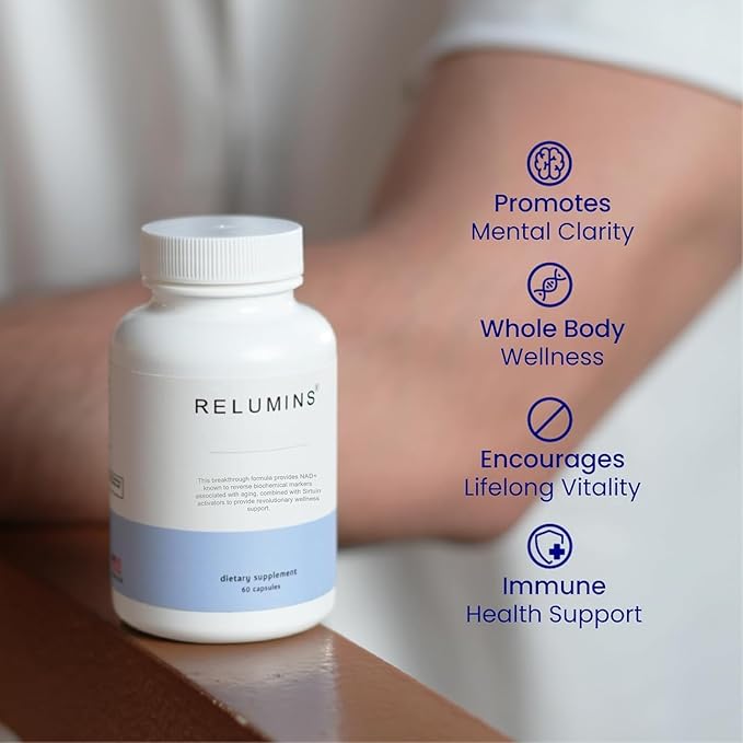 Relumins Cellular Renewal Duo – Advanced Cell Regenerator + Age Defense Complex – NAD+ &amp Energy Support with Resveratrol CoQ10 &amp Glutathione – Two-Step Daily Wellness System