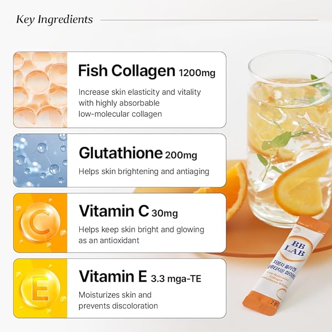 [Glass Skin Regimen] Glutathione White Collagen Glutathione Max Korean Marine Collagen Fish Collagen Fast Absorption Fruit Flavored Maximize Antioxidant Effect Brightening&ampTone up gLOWING