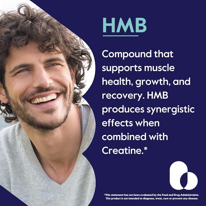 BESTVITE HMB 1000mg per Serving (240 Vegetarian Capsules) - No Stearates - Vegan - Non GMO - Gluten Free - HMB Supplement