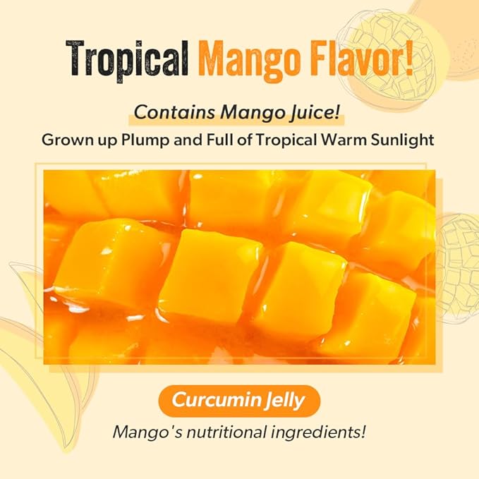 NANOCUMIN Curcumin Jelly Stick with Turmeric Extract Mango Flavor | 60mg Curcuminoids per Stick | 30 Count | Tasty Korean Daily Supplement for Energy &amp Wellness