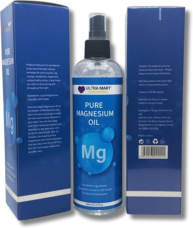 Joint Support UltraMary+(90 Capsules)+Pure Magnesium Oil Spray(300 ml) Combo–Glucosamine 1500mg Chondroitin MSMTurmeric &amp Boswellia–Mobility Flexibility &amp Muscle Relief|Articulaciones &amp