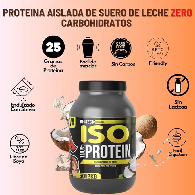 BIOTECKPHARMA | ISO Protein Coconut Cream Flavor ... (Coconut Cream 2KG)