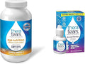 TheraTears 1200mg Omega 3 Supplement for Eye Nutrition Organic Flaxseed Triglyceride Fish Oil and Vitamin E 180 Count &amp Dry Eye Therapy Lubricating Eye Drops for Dry Eyes 1 fl oz Bottle Twin Pa