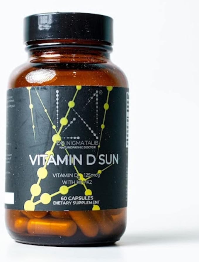 DR. NIGMA Vitamin D 5000iu Sun with K1 + K2 to Support Skin concerns a Happy and Healthy Body - 60 Capsules