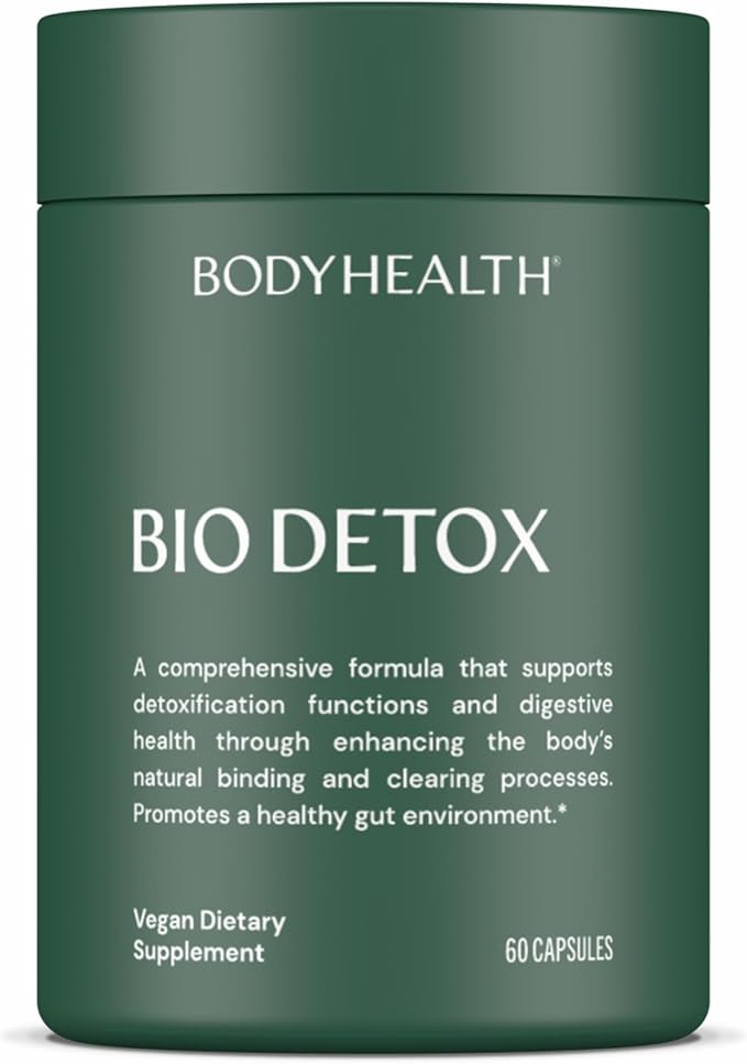 BodyHealth Bio Detox 300mg - Zeolite &amp Terra Clay Complex – Natural Detox Support with Fulvic &amp Humic Acids for Gut Balance and Cellular Protection - 60 Capsules