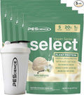 PEScience Select Vegan Protein Powder Plant Based Protein Powder Amazing Taste Smooth Texture Pea and Brown Rice Blend Dairy Free Lactose Free Gluten Free – 5 Flavor Variety Pack 25 Servings