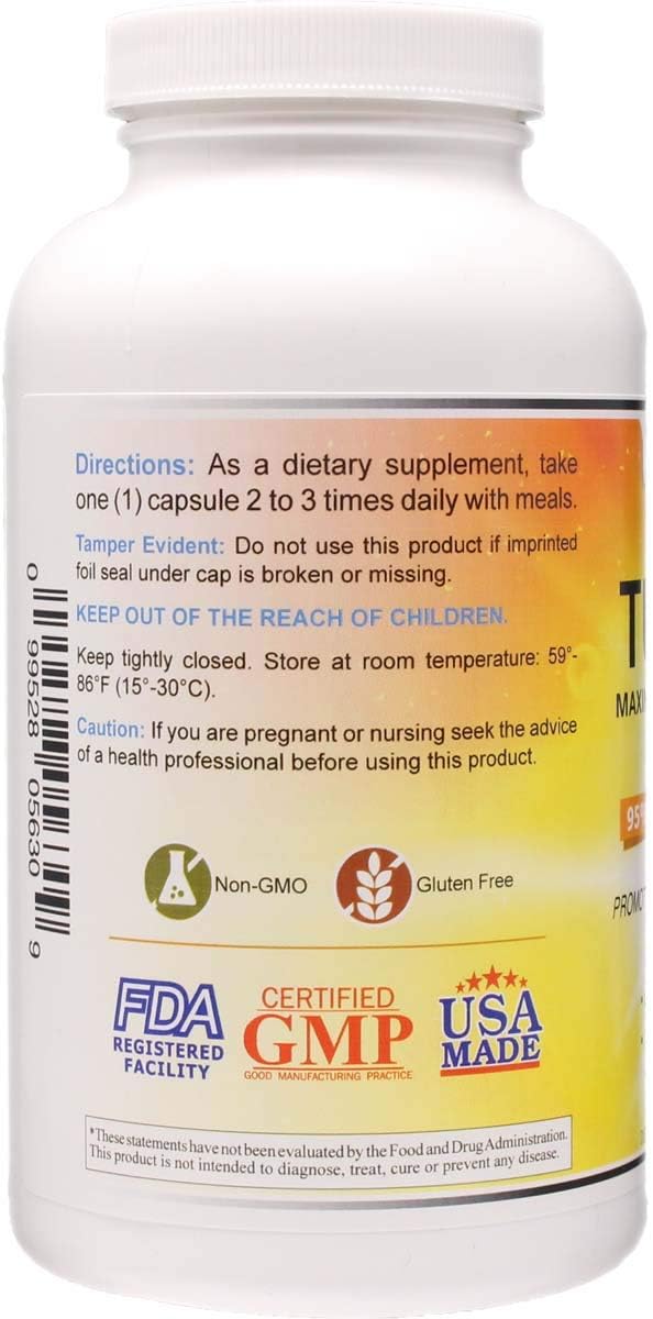 Maximum Strength Turmeric wit BioPerine - 95% Curcumin Extract Formulated for Maximum Absorbsion (300)