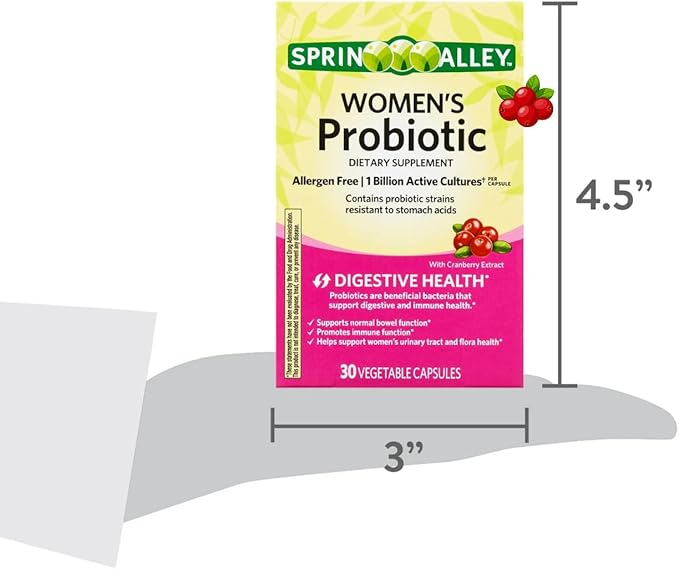 Probiotics for Women Capsules Dietary Supplement 1 Billion CFUs - Digestive Health - Womens Probiotic Digestive Health – 30 Count (Pack of 1)