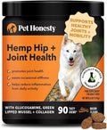 Hemp Hip &amp Joint Supplement for Dogs - Hemp Oil &amp Powder - Glucosamine Chondroitin for Dogs Turmeric MSM Green-Lipped Mussel Supports Mobility May Reduce Discomfort (Bacon)