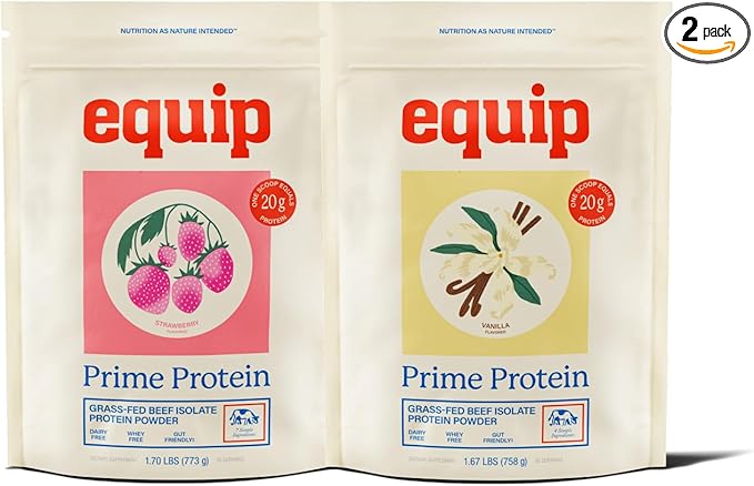 Equip Foods Prime Protein Powder Strawberry &amp Prime Protein Powder Vanilla