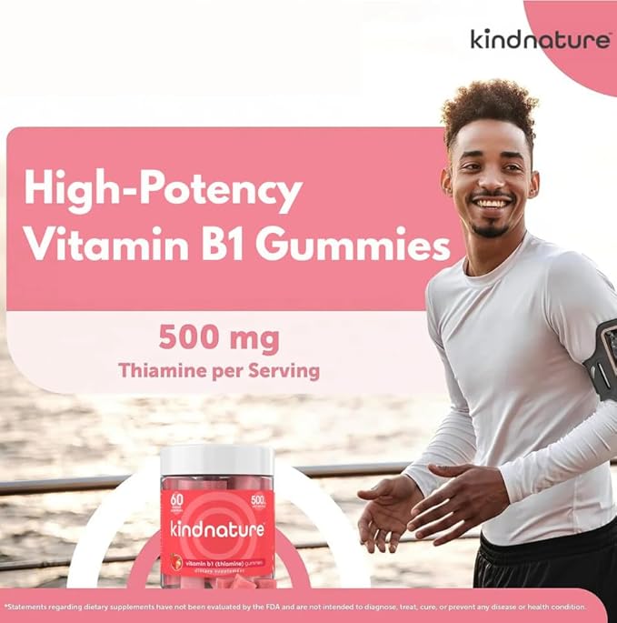 KINDNATURE Power Duo: Magnesium &amp Vitamin B1 Gummies Bundle – Enhanced Energy &amp Nerve Support Delicious &amp Chewable