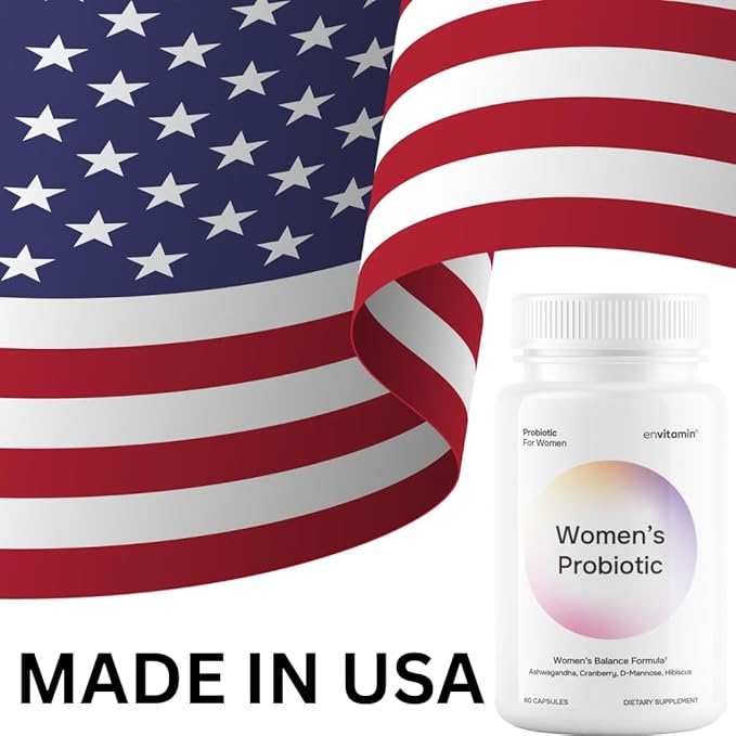 Probiotic for Women Balance Formula with Ashwagandha Cranberry Black Cohosh D-Mannose Hibiscus &amp Dandelion - Support Your Microbiome