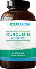 Rootcology by Dr. Izabella Wentz | Curcumin Absorb | Curcumin Turmeric Blend with 3 Bioactive Curcuminoids &amp Turmeric Oil | 60 Softgels