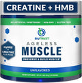 BioTrust Ageless Muscle Builder - Creatine HMB Powder with Vitamin D3 &amp Betaine - Build &amp Preserve Naturally Declining Muscle Mass &amp Strength - Unflavored 30 Servings