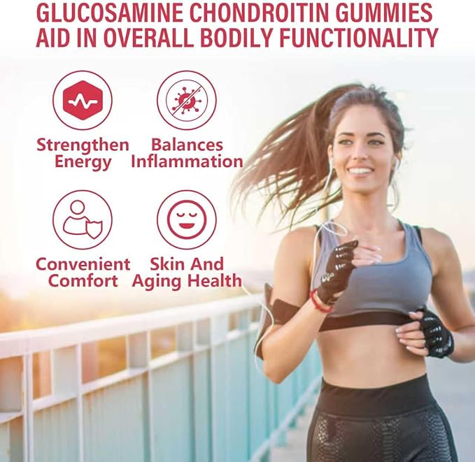 3 Packs 3000MG Glucosamine Chondroitin Gummies - Extra Strength Joint Health &amp MSM Elderberry Natural Joint Support Supplement Flexibility Antioxidant Immune Support for Adults 180 Gummies