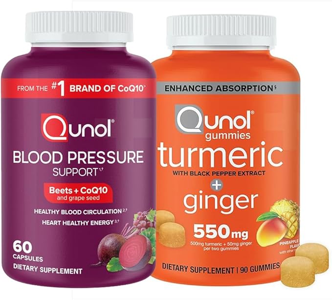 Beets &amp Turmeric: Blood Pressure Support 60 Tablets &amp Turmeric and Ginger 90 Gummies