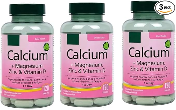 H and B Calcium + MagnesiumZinc &amp Vitamin D 120 Tablets (Pack of 3Total 360 Tablets)