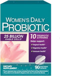 Women's Daily Probiotic 25 Billion Viable Cells 90 Vegetarian Capsules 10 Probiotic Strains Supports Vaginal Digestive Immune Health Sold by W&ampL
