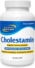 NORTH AMERICAN HERB &amp SPICE Cholestamin - 90 Capsules - Supports Healthy Cholesterol - Super Strength P73 Oreganol Oil with Kelp Resveratrol &amp Garlic - Non-GMO - 45 Servings