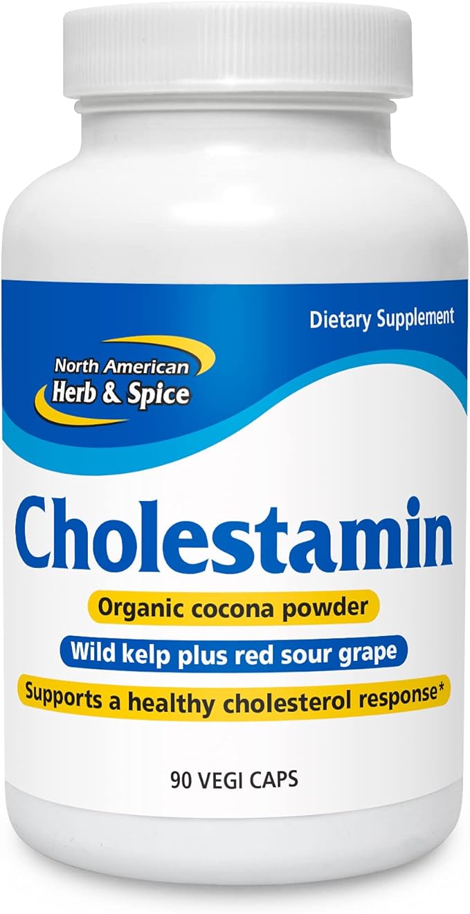 NORTH AMERICAN HERB &amp SPICE Cholestamin - 90 Capsules - Supports Healthy Cholesterol - Super Strength P73 Oreganol Oil with Kelp Resveratrol &amp Garlic - Non-GMO - 45 Servings