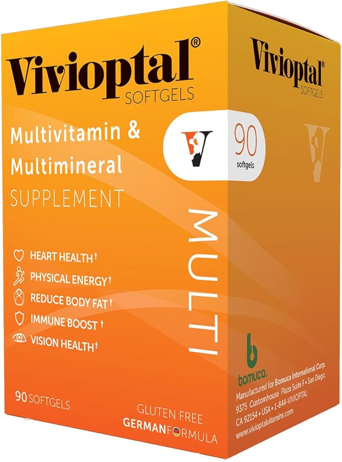 Vivioptal Multi 90 Softgels (1 Year Supply) Multivitamin &amp Multimineral Gluten Free German Formula
