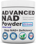 REVGENETICS Advanced NAD Powder - Dietary Supplement 147 Servings Unisex Vitamin B3 (NAD) 25 Grams