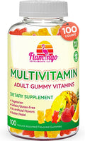 Multivitamin Gummies | Vegan Friendly Kosher Halal NO Gluten or Gelatin no GMO| for Men Women &amp Kids| 3 Natural Flavors | Vitamins C B3 B12 Biotin Zinc &amp More| 100 Gummies