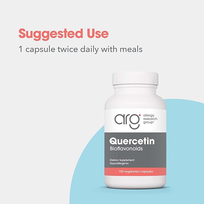 Allergy Research Group Quercetin Bioflavonoids - Lemon Bioflavonoid Complex Rutin Citrus Extract Hesperidin Vegetarian Capsules - 100 Count