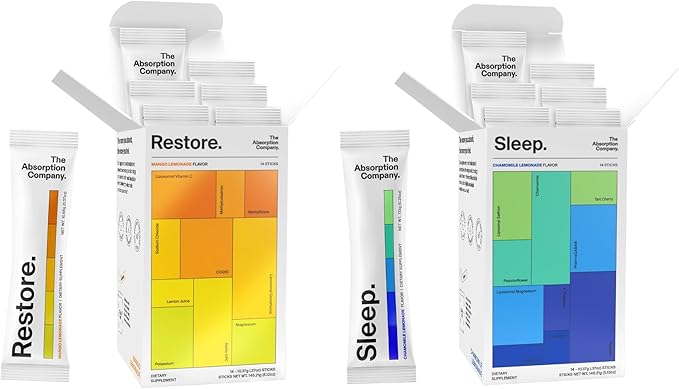 Electrolyte Powder Packets - Workout Recovery &amp Hydration Drink - Mango Lemonade &amp Sleep Aid Powder - Free Natural Supplement to Reduce Stress and Improve Sleep Quality Chamomile Lemonade (14