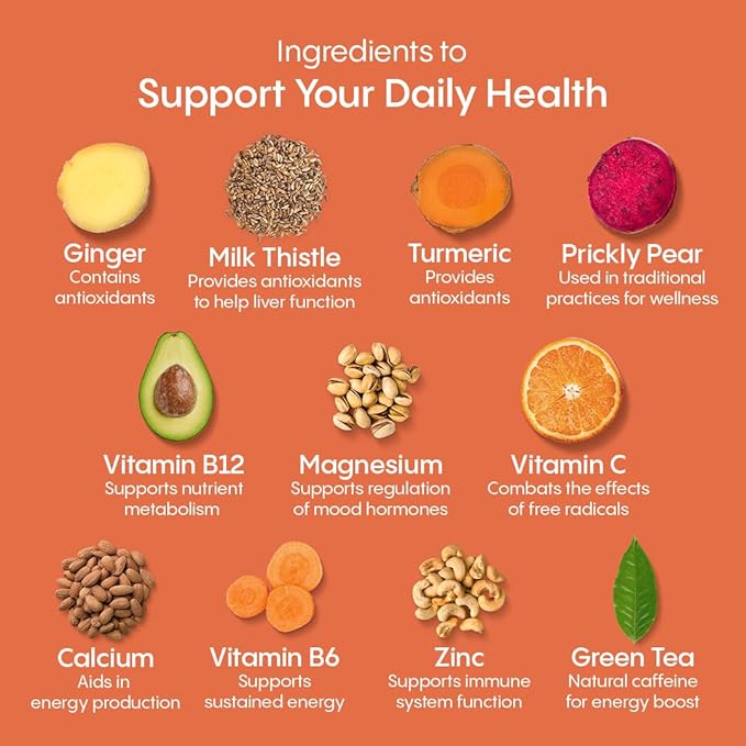 Hydralyte Liver Support + Electrolyte Mix with Milk Thistle Turmeric Ginger Prickly Pear Green Tea Extract Formulated for Rapid Rehydration (Variety Flavor 30 Packets)