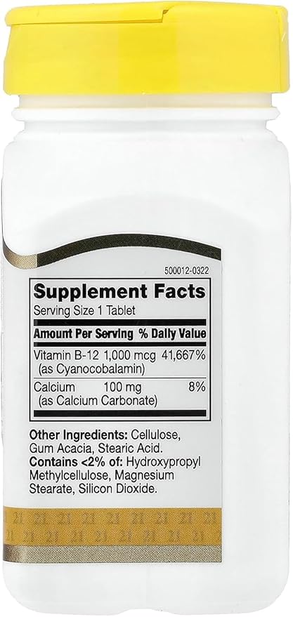 21st Century B-12 1000Mcg Prolonged Release Tablets 110 Count (6 Pack)