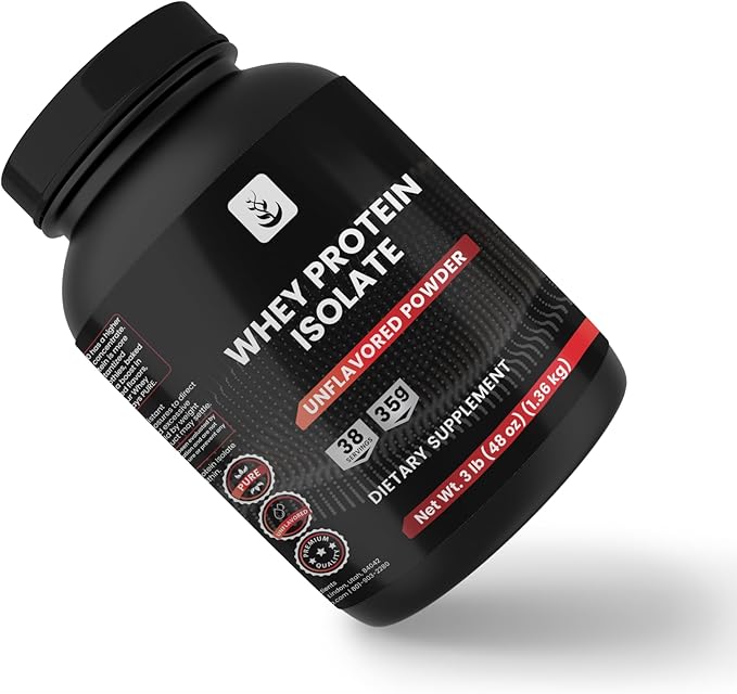 PURE ORIGINAL INGREDIENTS Whey Protein Isolate 3 lb Instantized Unflavored