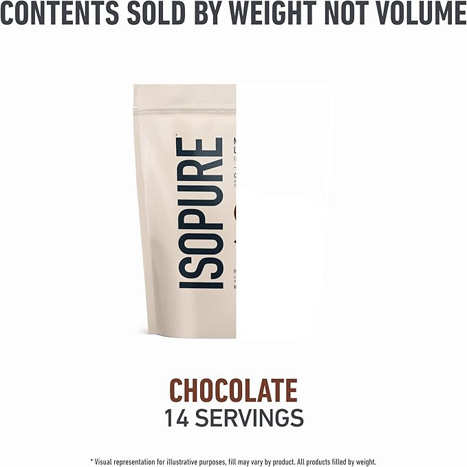 Isopure Low Carb 100% Pure Whey Isolate Protein Powder Lactose Free Gluten Free With Vitamins Dark Chocolate 25g Protein Per Serving 1 Lb 14 Servings (Packaging May Vary)