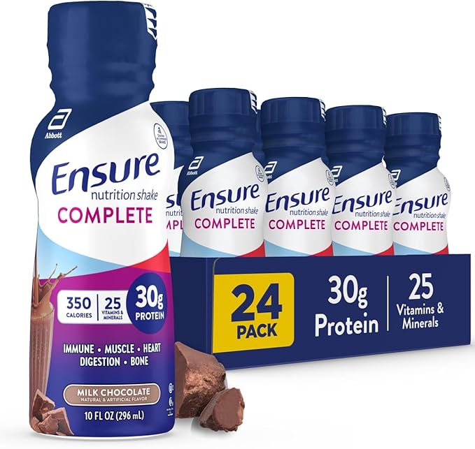 Ensure COMPLETE Nutrition Shake with 30g Protein Immune Health Nutrients Bundle with Ensure Plus Nutrition Shake Vanilla 24 Pack