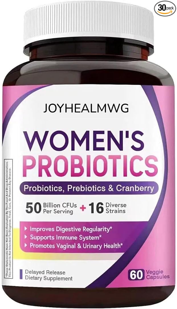 Cranberry Women's Probiotic Capsules Prebiotics &amp 16 Probiotic Strains
