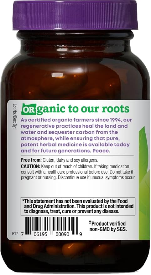 Oregon's Wild Harvest Certified Organic Ashwagandha Herbal Vegan Capsules 1200 MGS 90 Count