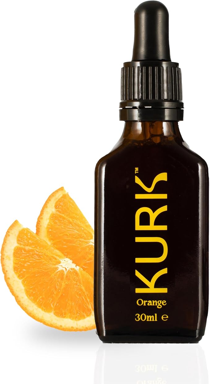 Kurk Essential Liquid Turmeric Curcumin Supplement Turmeric Drops Oil for Advanced Everyday Wellness Focus &amp Energy 185x More Absorbable Than Powders Plant-Based (Orange) (1 Fl Oz)