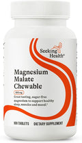 Seeking Health Magnesium Malate Chewable - Mineral Supplement Supports Energy Muscle Function &amp Nerve Function - Formula with Dimagnesium Malate to Support Absorption - 100 mg 100 Chewable Table
