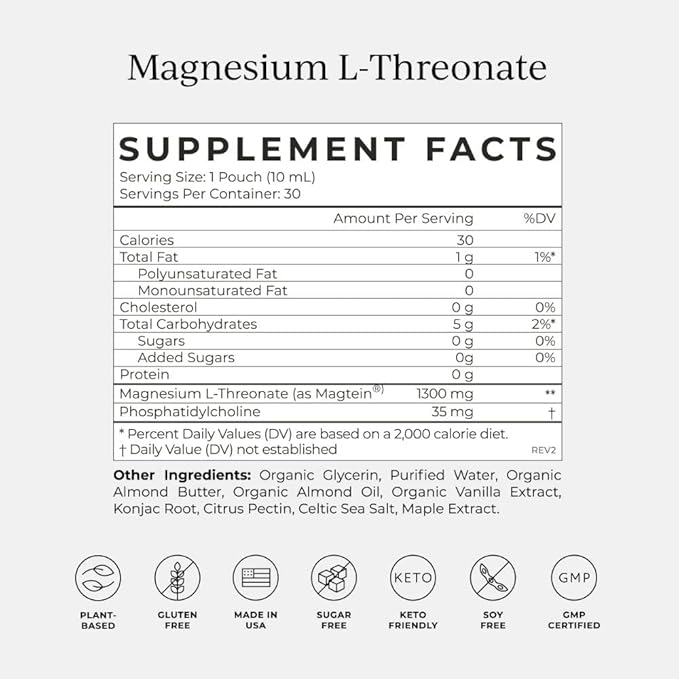 CYMBIOTIKA Liposomal Magnesium L-Threonate &amp Pure Shilajit Resin Bundle Focus Memory Brain Support 84+ Trace Minerals Digestive &amp Immune Supplement