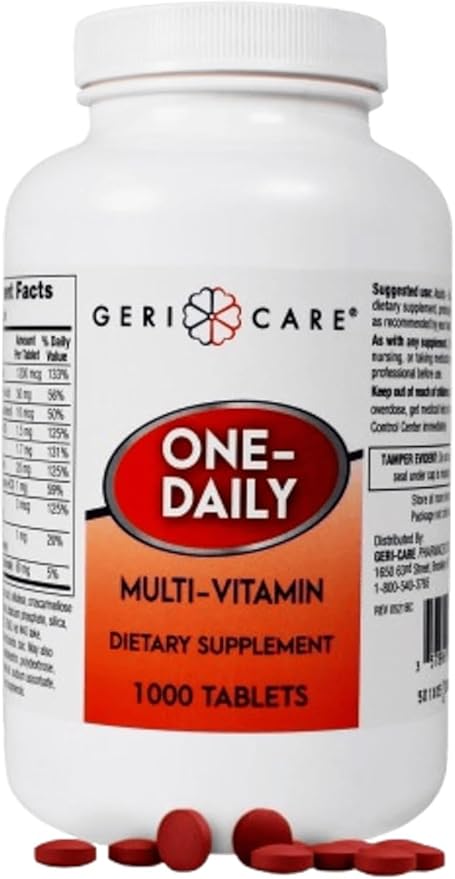 GeriCare Multivitamin Supplement Tablets (Bottle of 1000)