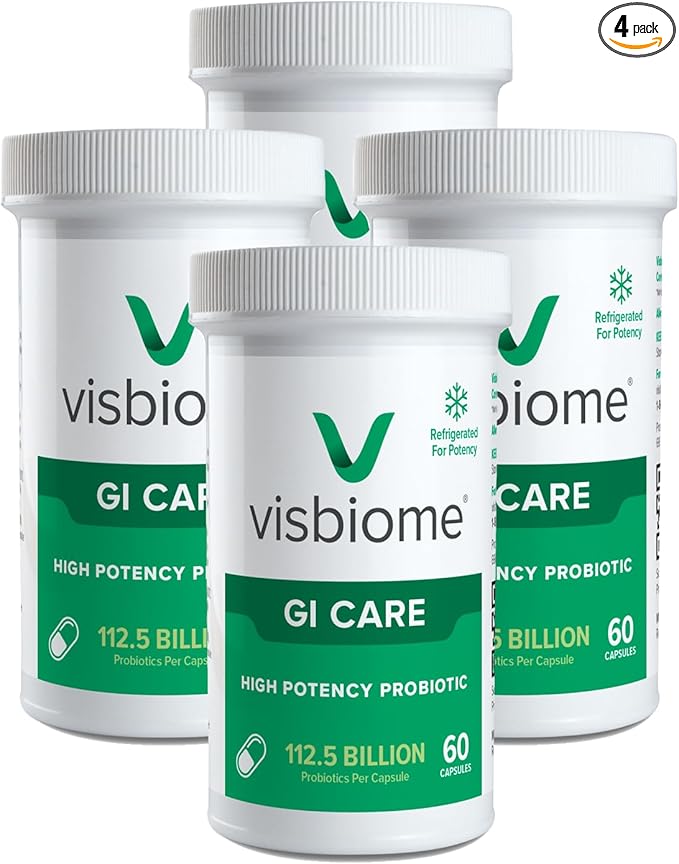 Visbiome® GI Care - High Potency Probiotic - 112.5 Billion CFU Live Probiotics Original De Simone Formulation Made in USA 240 Capsules.