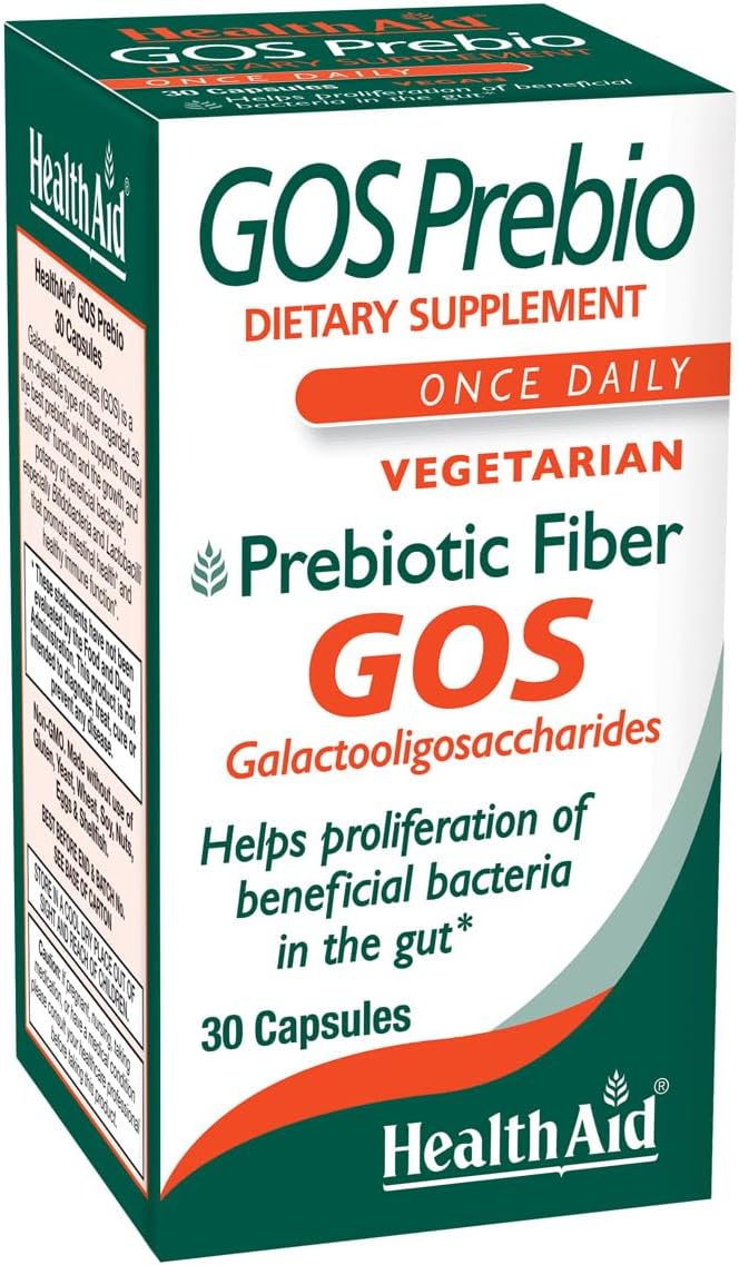 HealthAid GOSPrebio Prebiotic Fiber Once Daily 30ct Helps Proliferation of Beneficial Bacteria in The Gut Galactooligosaccharides